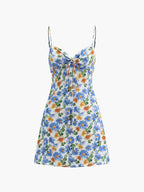 Çiçek Desenli Mini Elbise