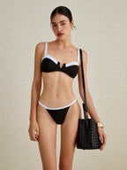 Kontrast İki Renkli Bikini Takımı