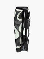 Şifon Bağlamalı Mayo Eteği Pareo