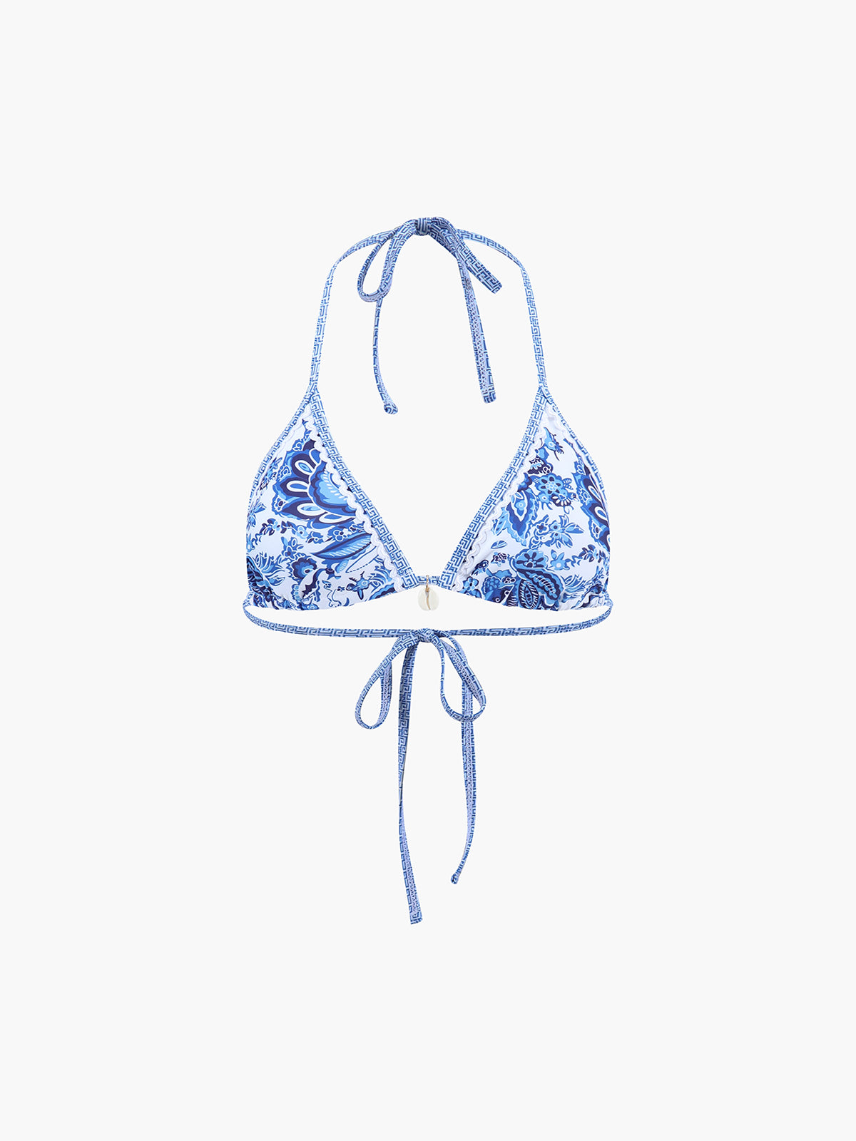 Desenli Halter Bağlamalı Bikini Takımı
