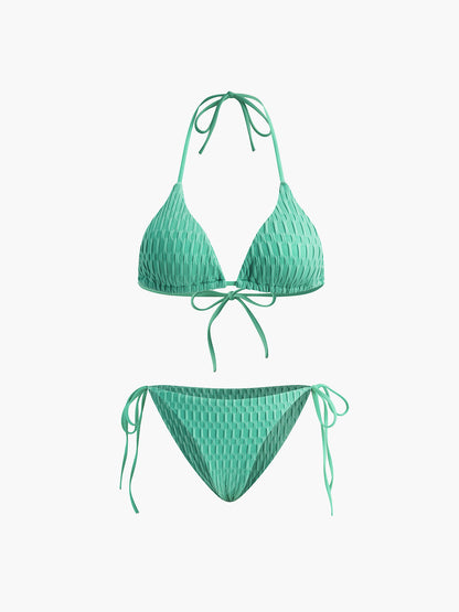 Halter Bağlamalı Bikini Takımı