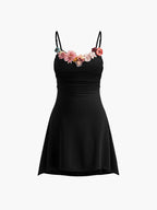 Kolsuz Fermuarlı Kısa Elbise