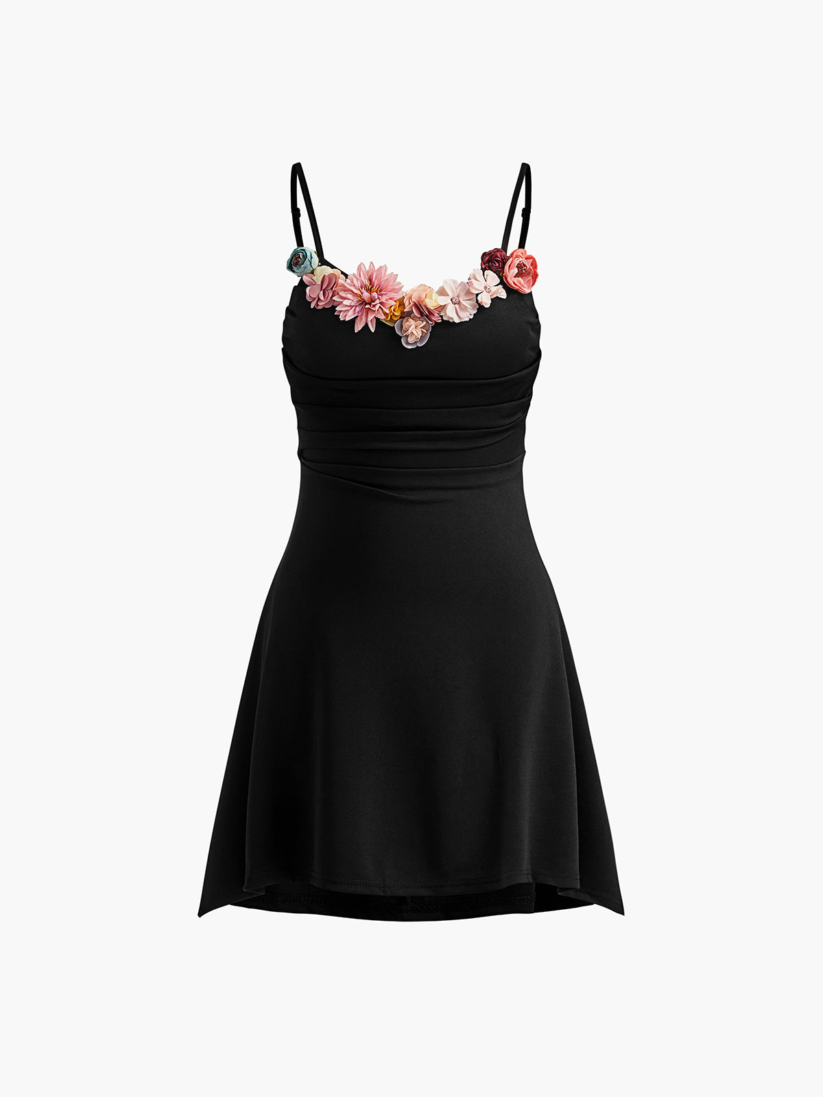 Kolsuz Fermuarlı Kısa Elbise