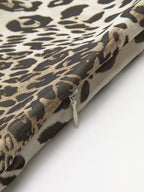 Leopar Desenli V Yaka Kolsuz Elbise