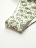 Desenli Straplez Bikini Takımı