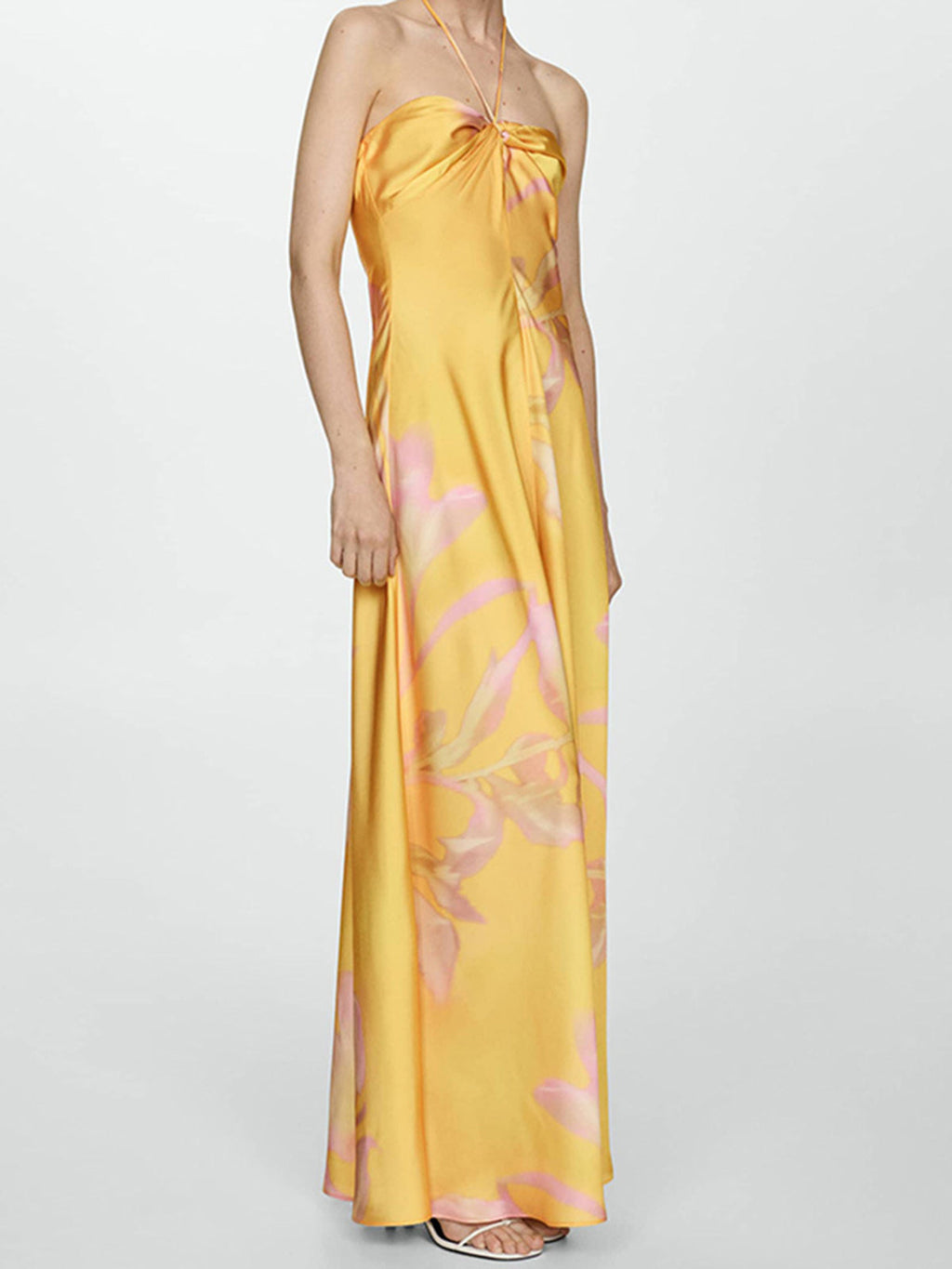 Sırt Dekolteli Midi Elbise