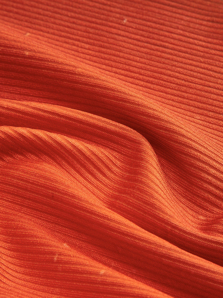 Baskılı Yaka Yırtmaçlı Elbise