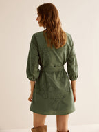 Nakış Detaylı Mini Elbise