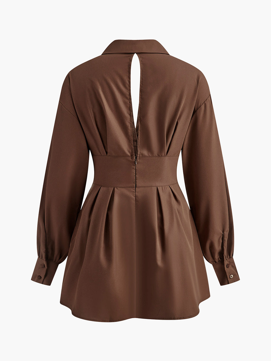 İpli Yaka Mini Elbise