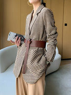 Kemerli blazer ceket