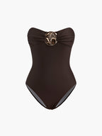 Detaylı Büküm Ön Tek Parça Mayo