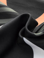 Halter Yaka Geometrik Desenli Mayo