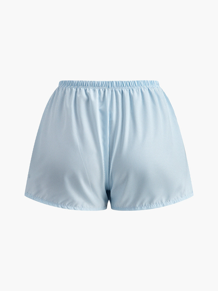 Çizgili Bikini ve Şort