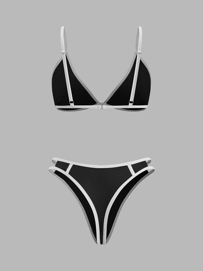 Zıt Şeritli Bikini Takımı