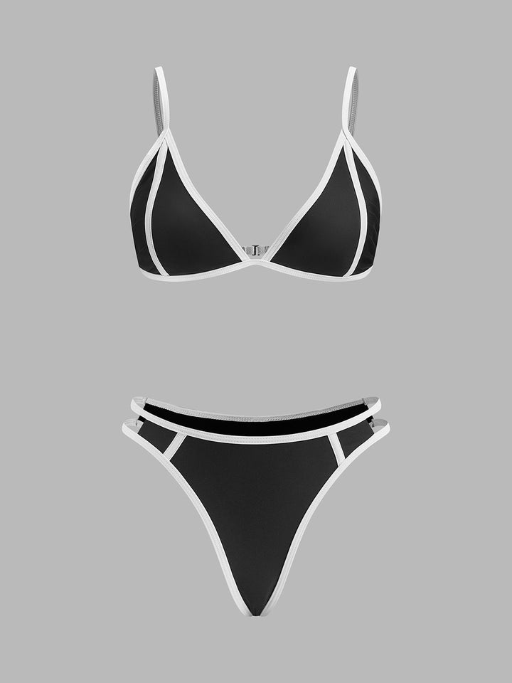 Zıt Şeritli Bikini Takımı