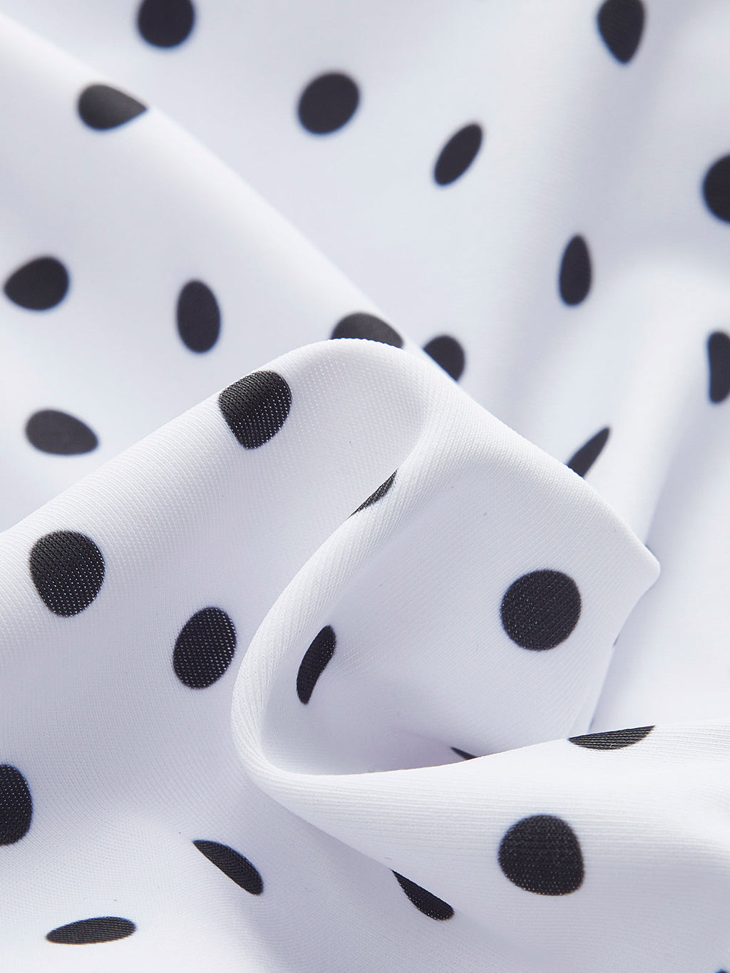 Puantiye Kontrast Tek Parça Mayo