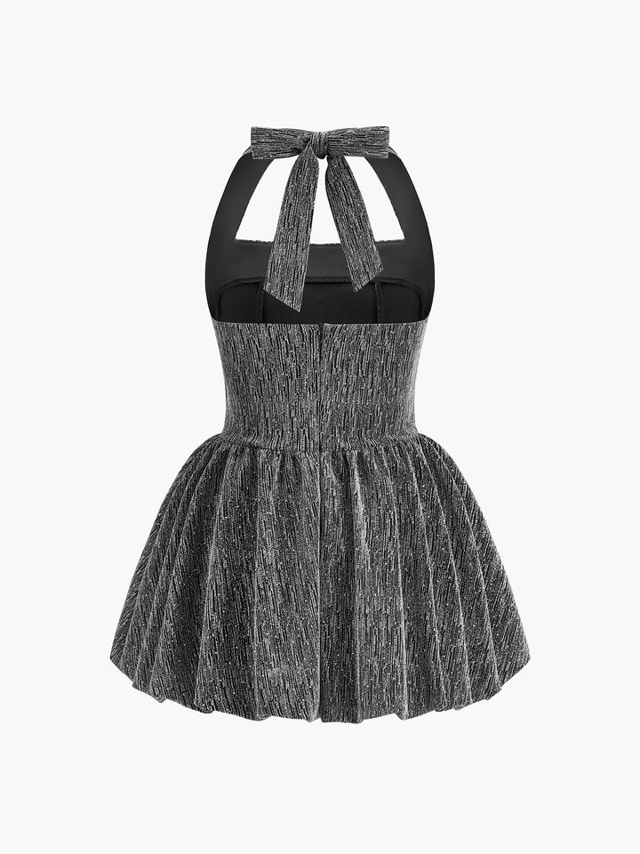 büzgülü mini elbise