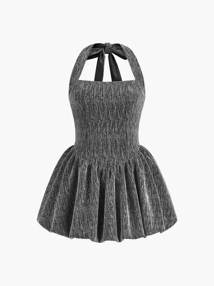 büzgülü mini elbise