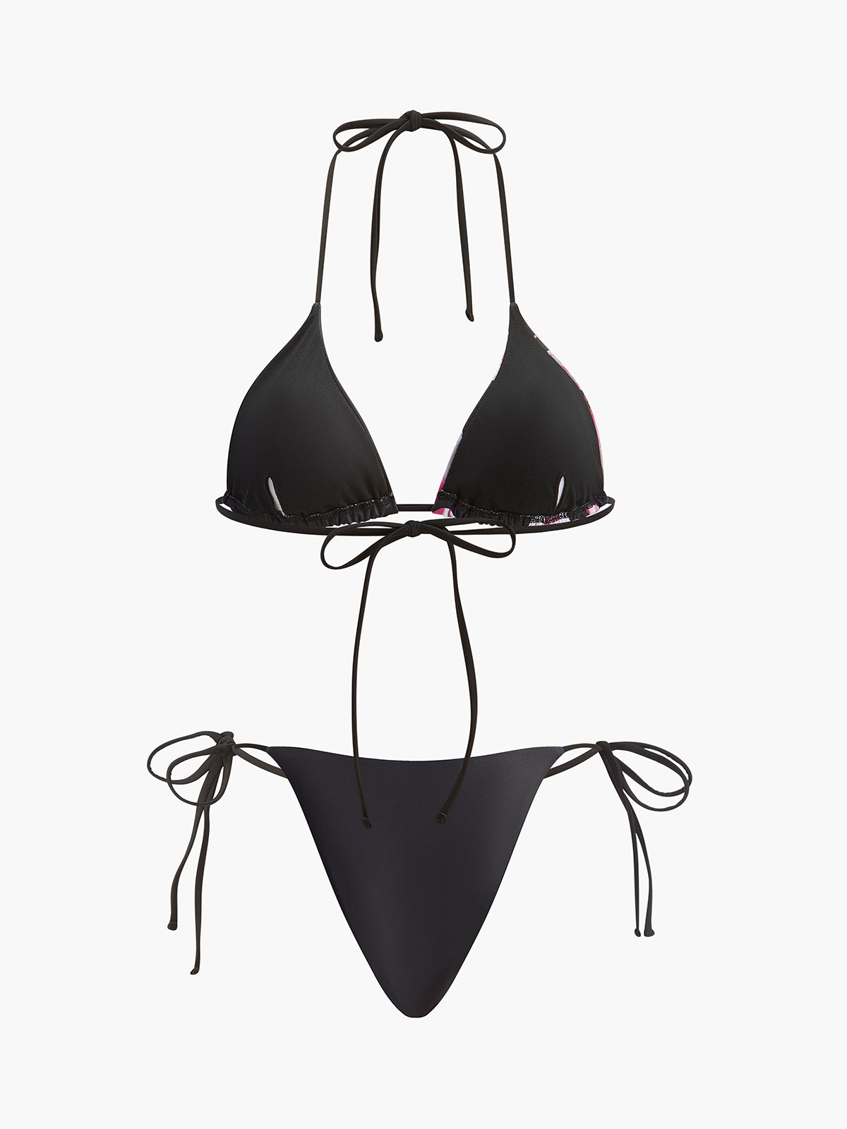Çiçek Desenli Bikini ve Mayo  Eteği Pareo Takım