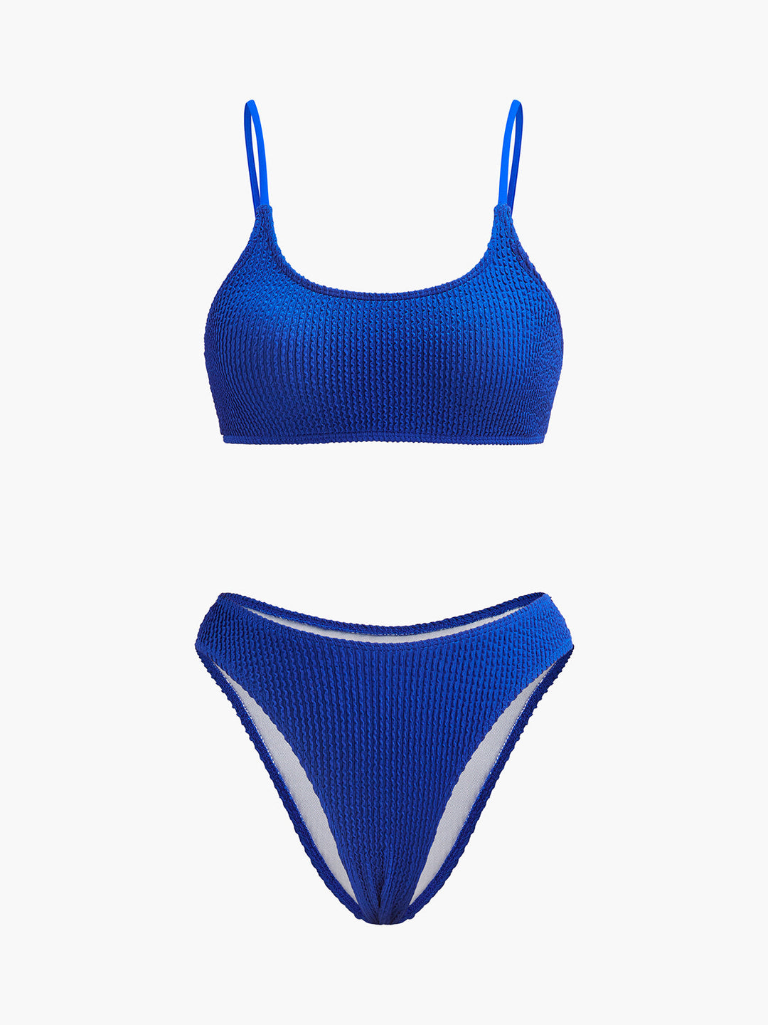 Dokulu Ribana Yüksek Bel Bikini Takımı