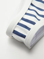 Denizci Çizgili Yüksek Bel Bikini