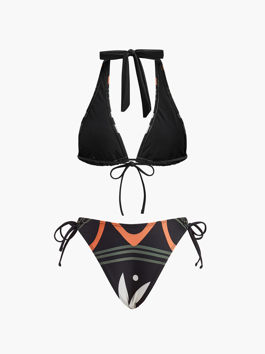 Halter Yaka Bağlamalı Bikini Takımı