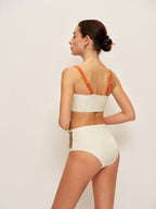 Renk Bloklu Retro Bikini Takımı