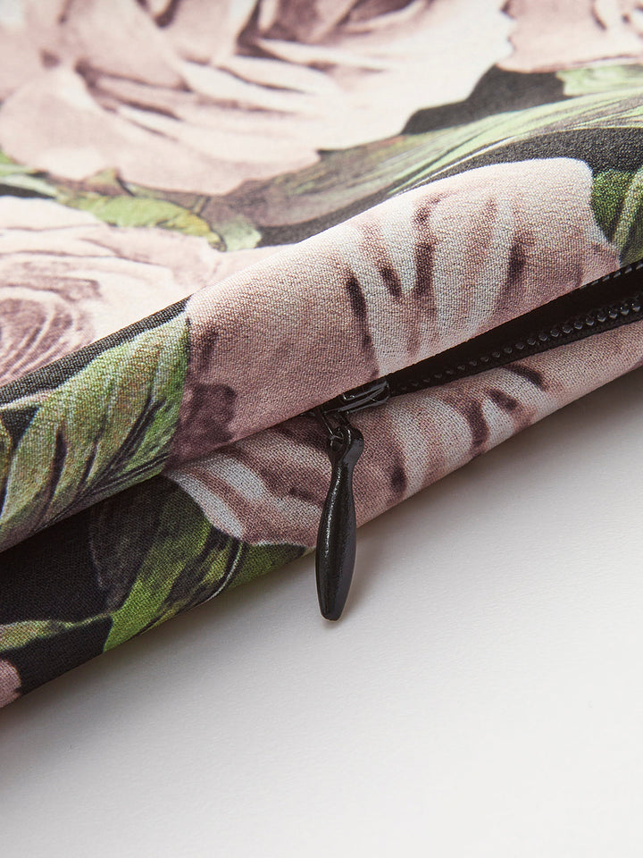 Çiçek desenli midi elbise