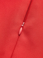 Metal Düğmeli Piliseli Askılı Elbise