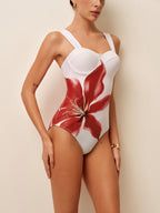 Korse Tarzı Tek Parça Mayo ve Mayo Eteği Pareo Takımı