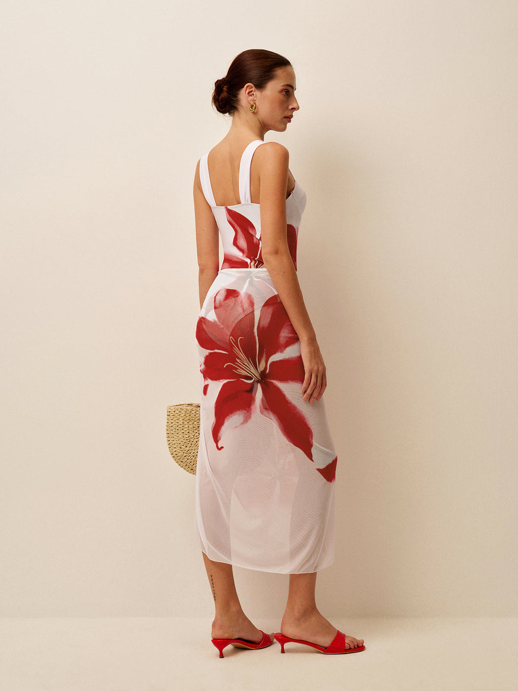 Korse Tarzı Tek Parça Mayo ve Mayo Eteği Pareo Takımı