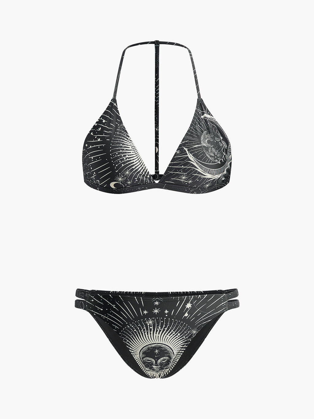 Astroloji Desenli Halter Bikini Takımı