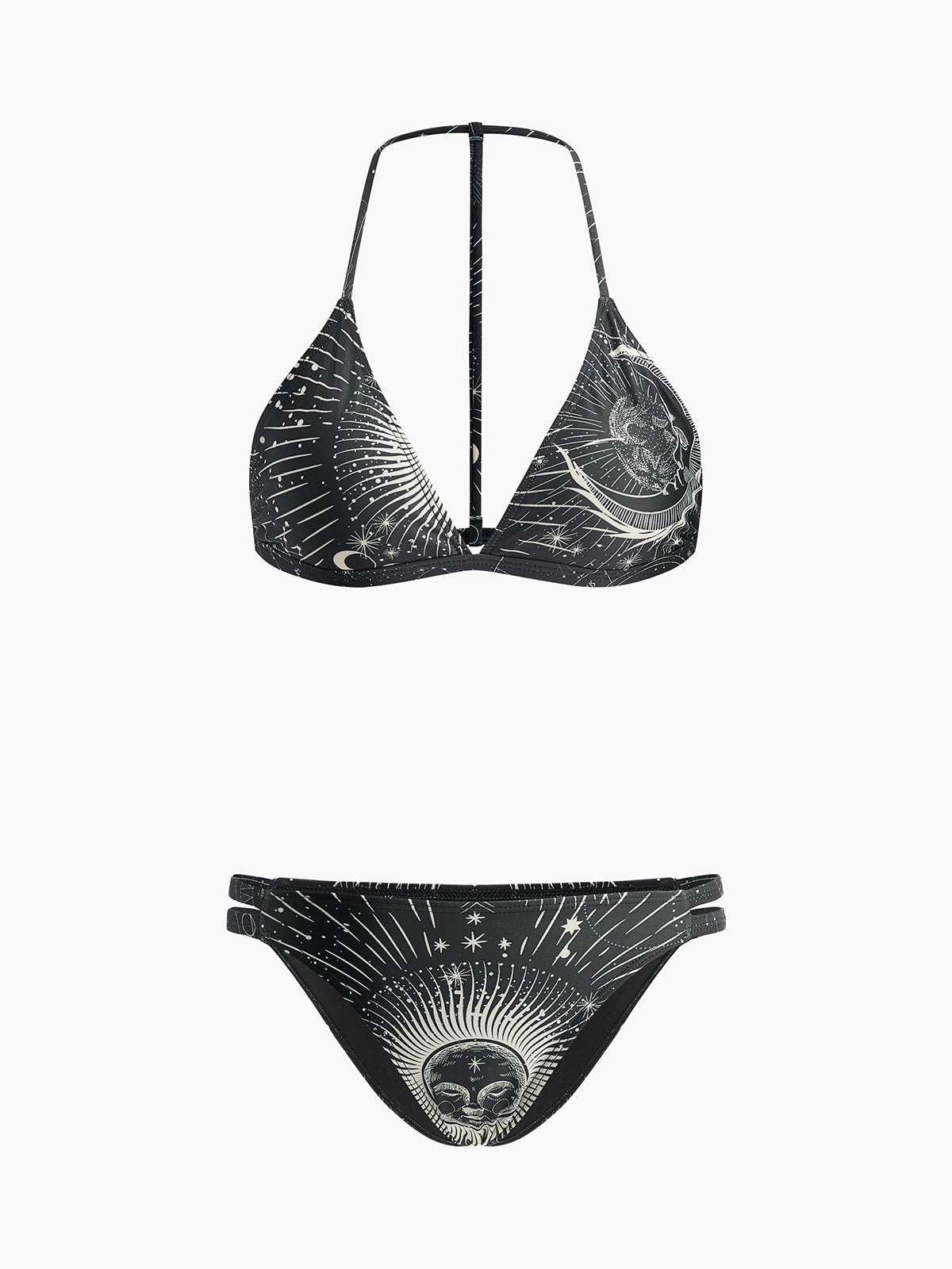 Astroloji Desenli Halter Bikini Takımı