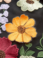 Renkli Çiçek Nakışlı Tül Elbise