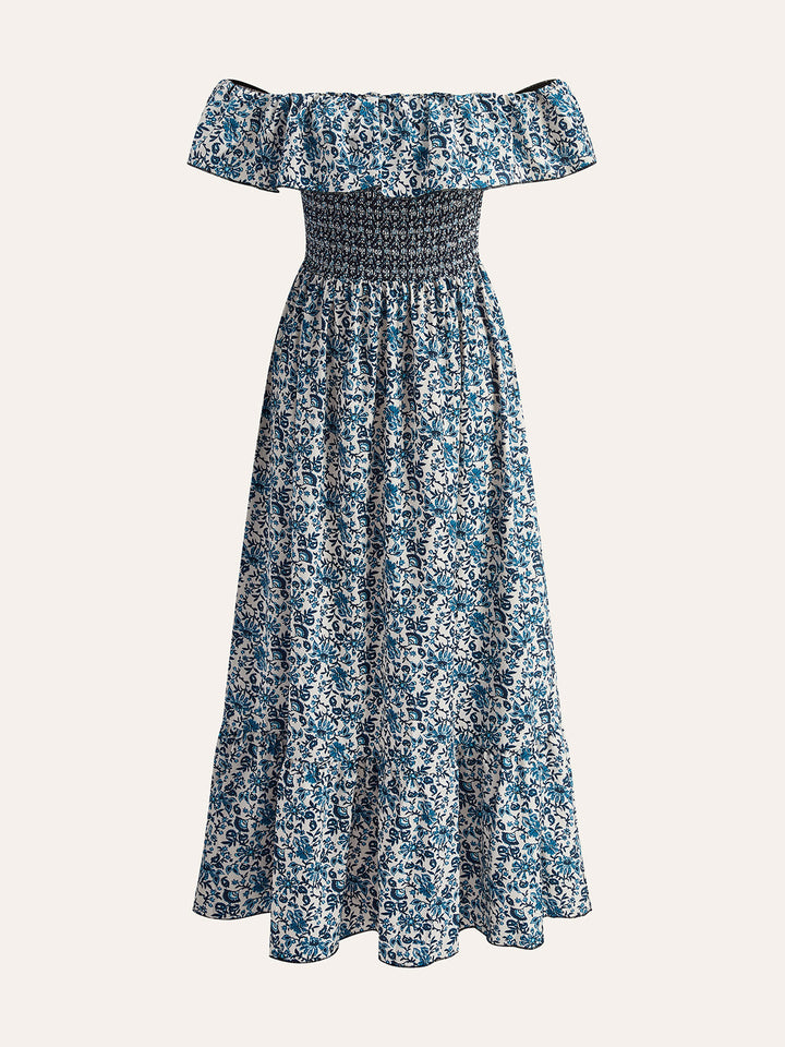 çiçek desenli  Midi elbise