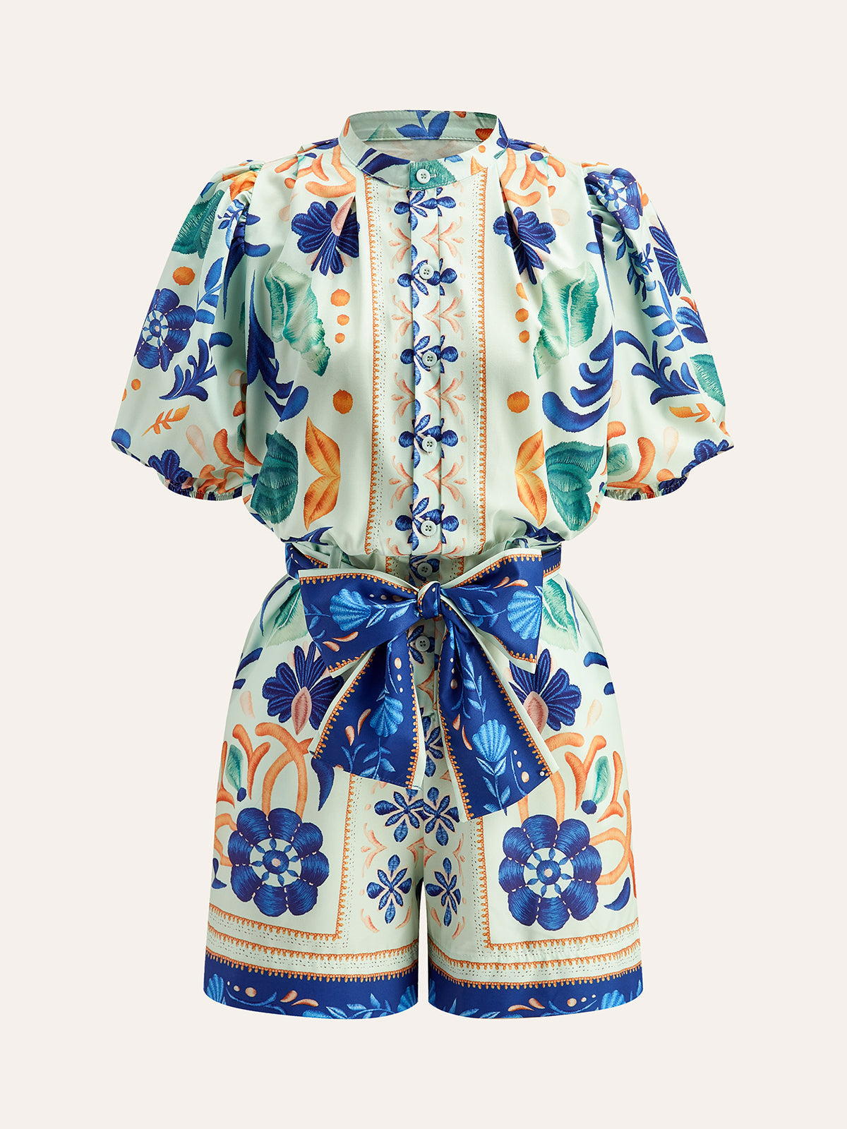 Çiçek Desenli Tulum Elbise