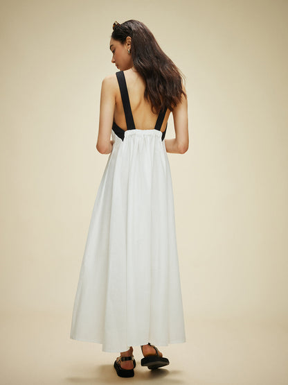 halter yaka midi elbise
