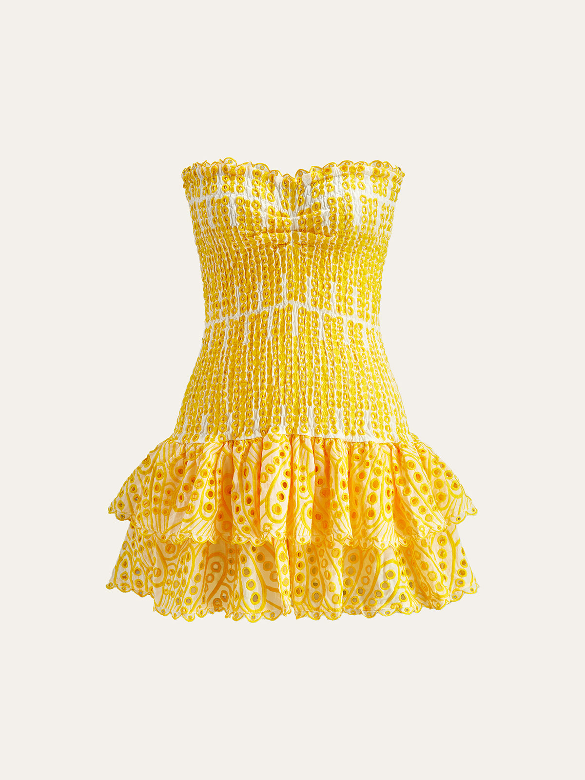 Straplez mini elbise