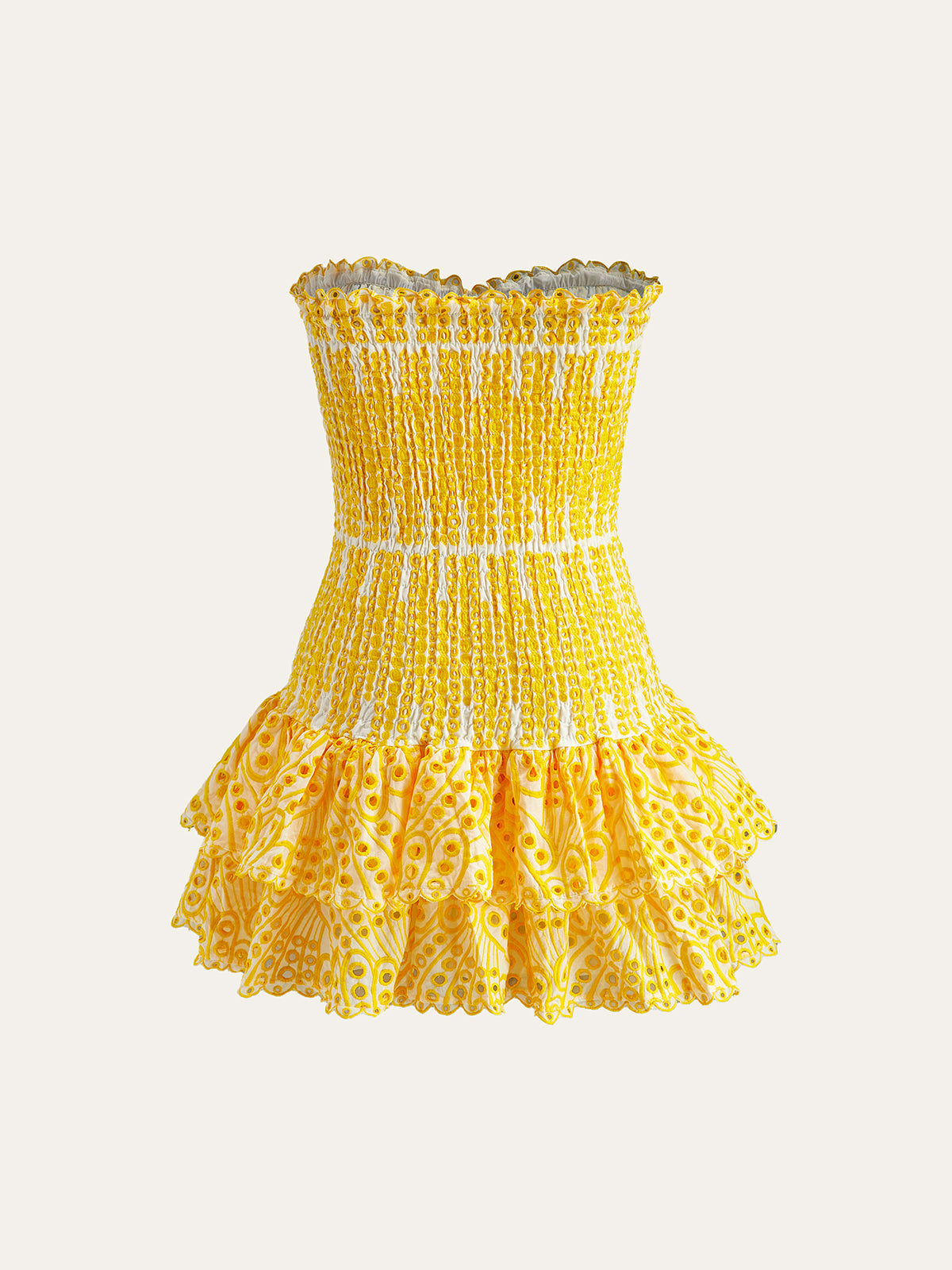 Straplez mini elbise