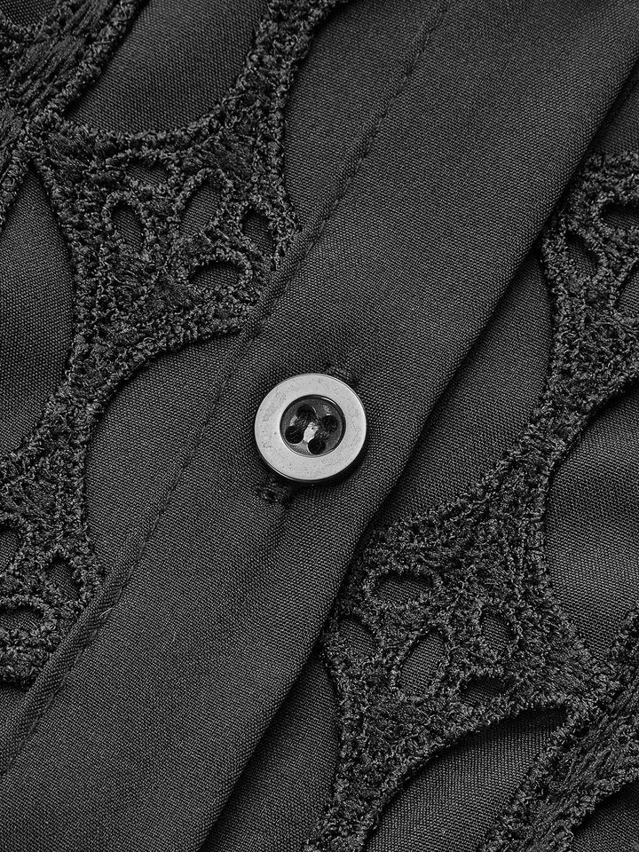 Dantel detaylı kısa kollu midi elbise