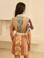 desenli mini elbise