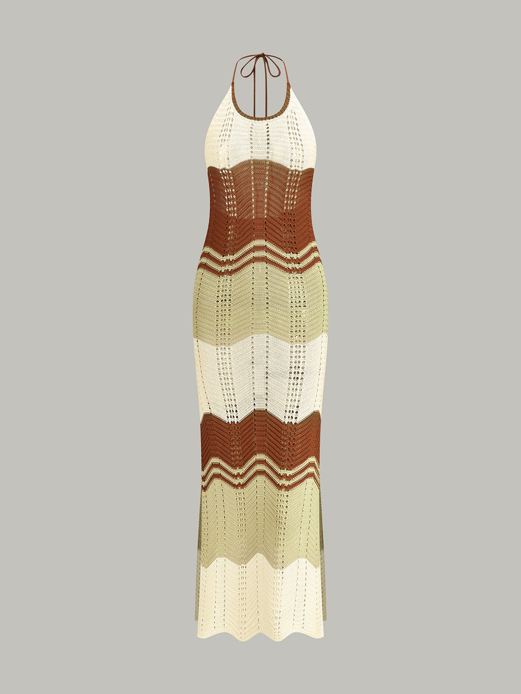 halter yaka maksi elbise