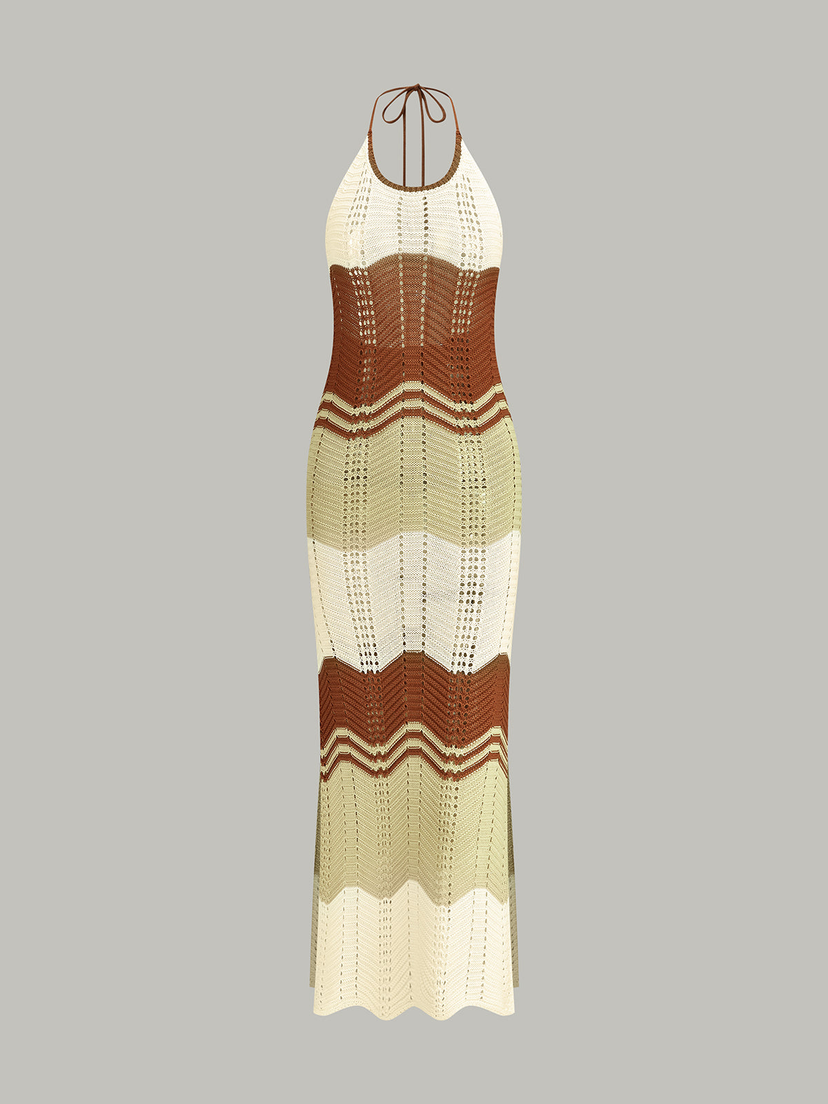 halter yaka maksi elbise
