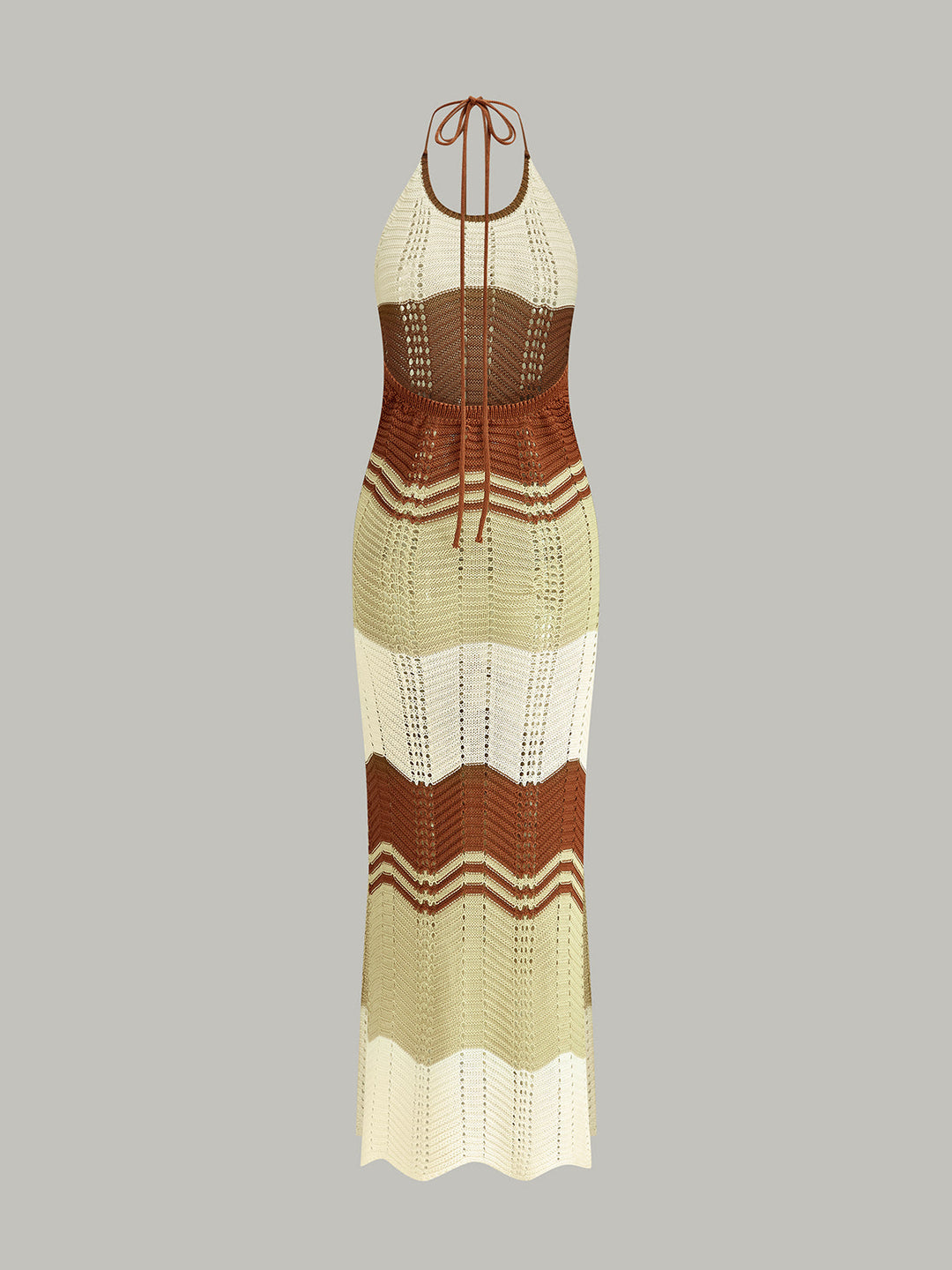 halter yaka maksi elbise