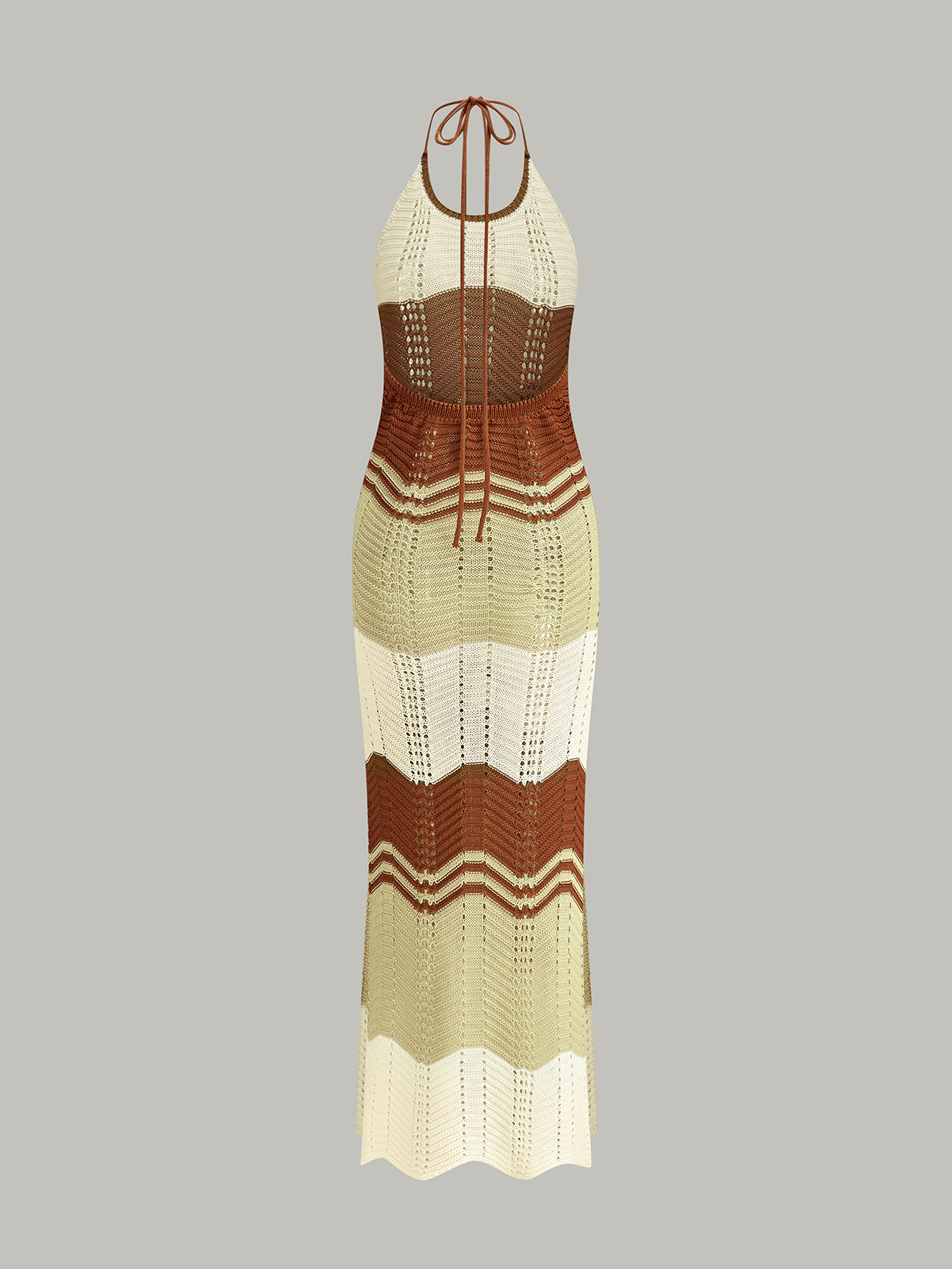 halter yaka maksi elbise