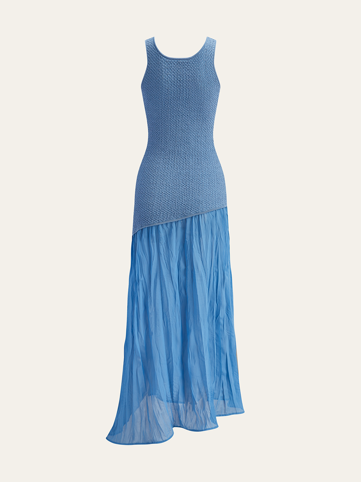 Kolsuz, şifon maksi elbise