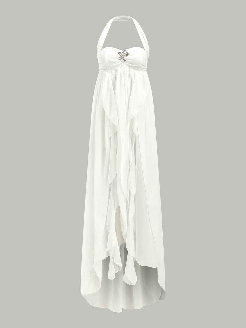 halter yaka maksi elbise