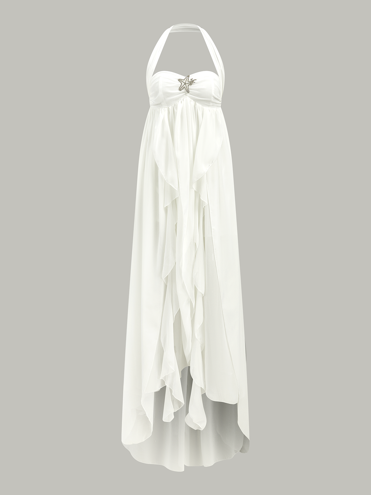 halter yaka maksi elbise