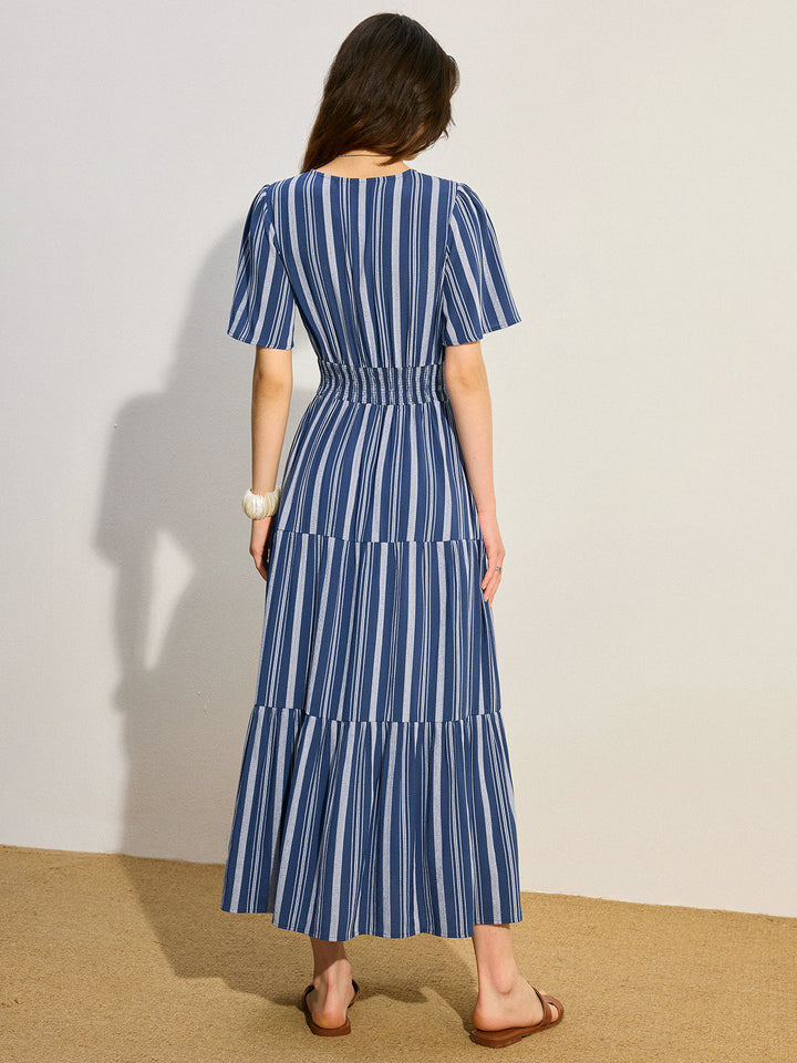 kısa kollu maksi elbise