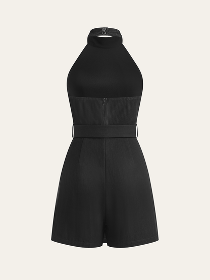 Halter yaka mini elbise